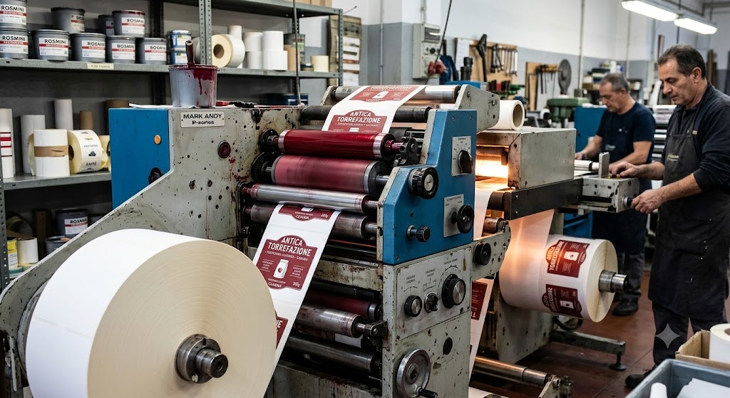 stampa etichette adesive 1 colore